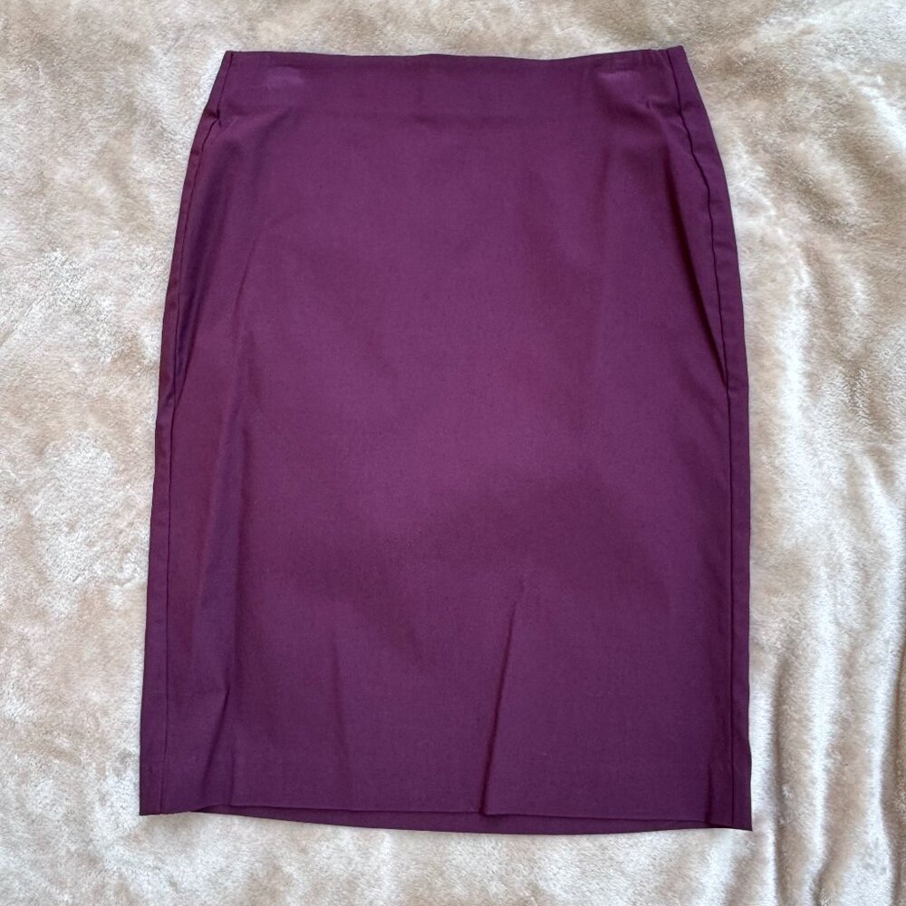 Rich Burgundy/Wine ELLE Pencil Skirt -- Size S